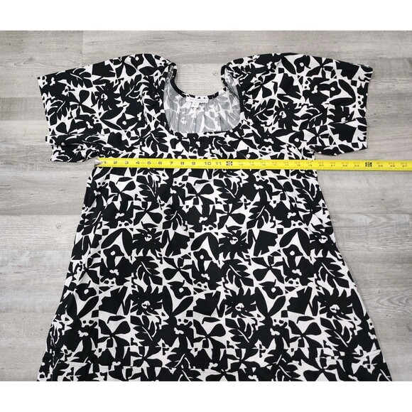 Free Assembly Women's Square Neck Print Mini Dress with Short Sleeves Size Small - Picture 7 of 10